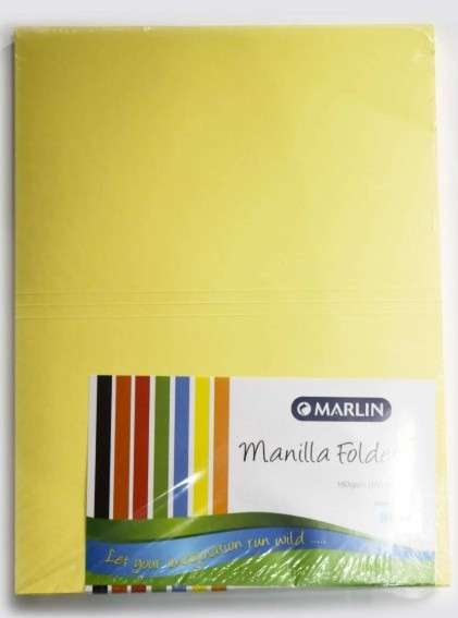 Marlin Flat Files Folders 100s Yellow