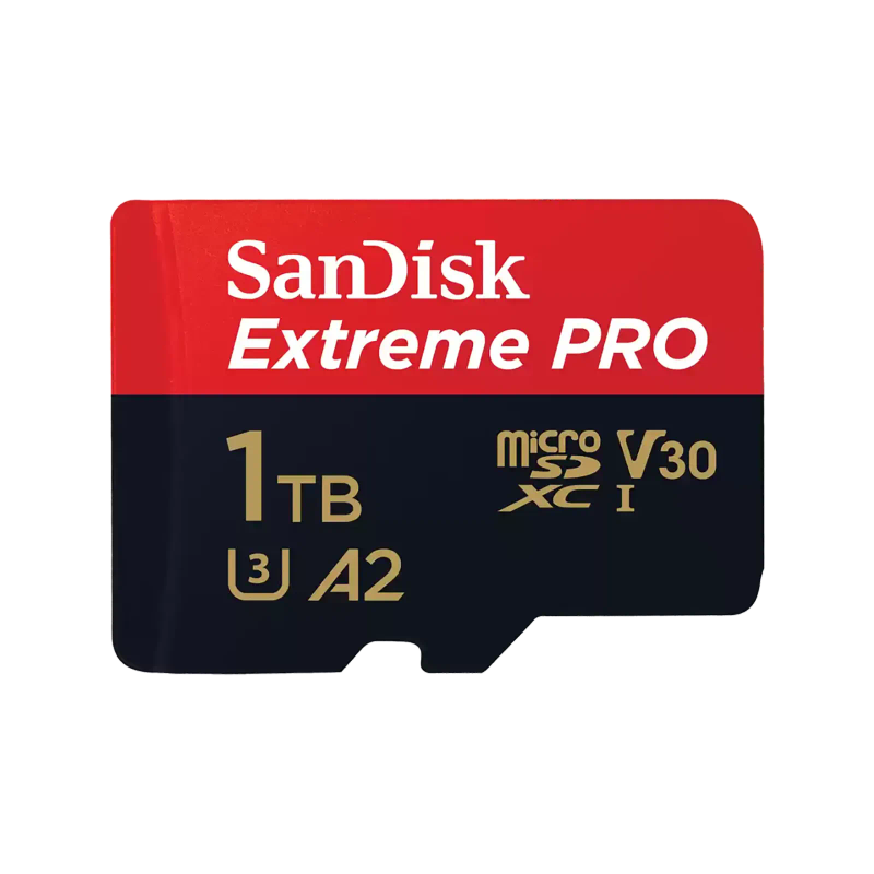 Sandisk Extreme Pro 1TB 4K Video MicroSDXC Card with Adapter