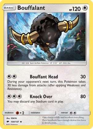 Pokemon - Bouffalant - SM - Burning Shadows - Near Mint