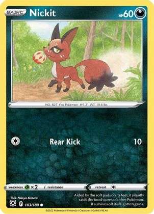 Pokemon - Nickit - SWSH10: Astral Radiance - Near Mint