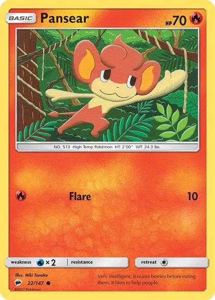 Pokemon - Pansear - SM - Burning Shadows