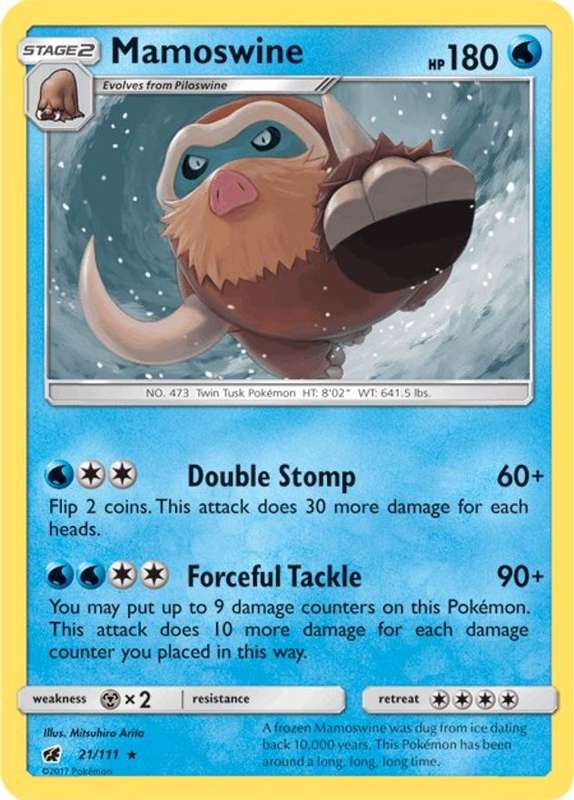 Pokemon - Mamoswine - SM - Crimson Invasion - Reverse Holo Foil