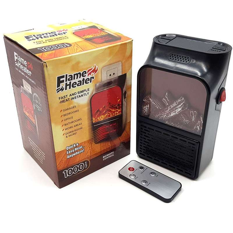 Portable Electric Plug 1000W Heater & Remote