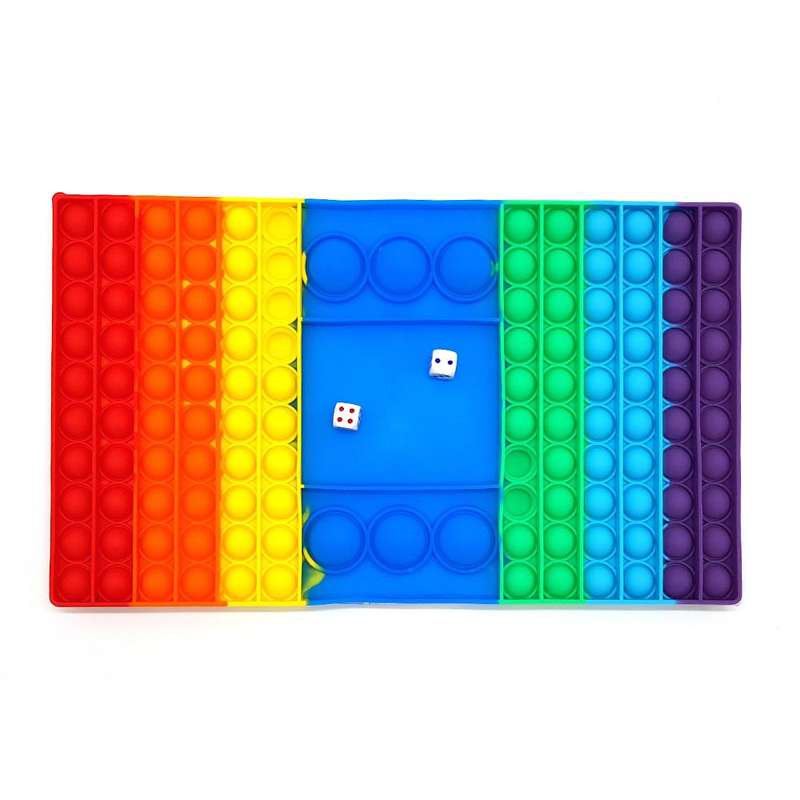 Pop It Fidget Board Game - Interactive Jumbo Pop It Dice Game
