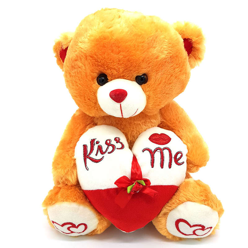 Valentines Day Big Teddy Bear with Kiss Me Pillow