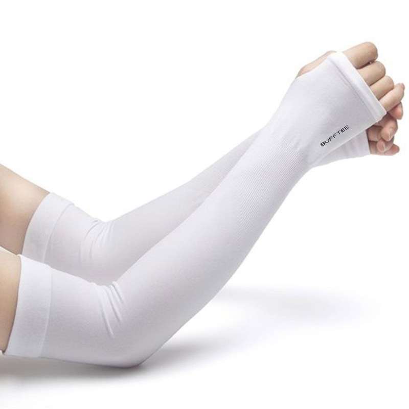Arm Sleeves - Compression Sleeves - Summer & Winter Sleeves - White