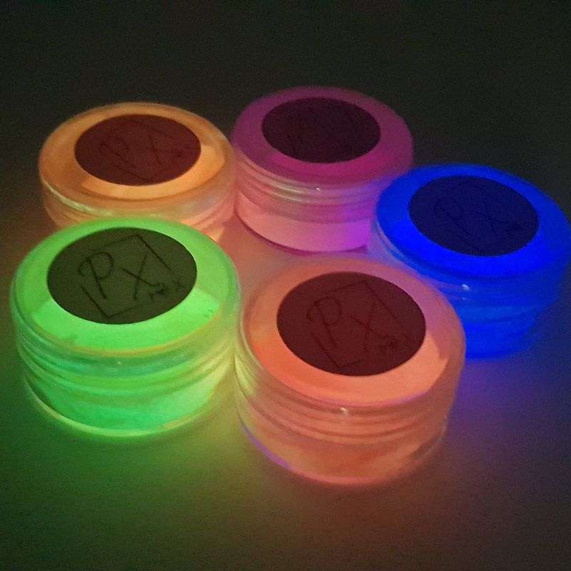 purpleX Glow Pack - Glow in the dark - Florescent  Acrylic nail powders