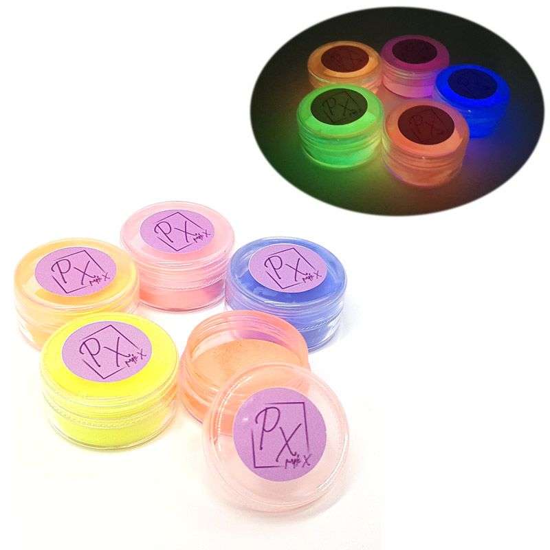 purpleX Glow Pack - Glow in the dark - Florescent  Acrylic nail powders