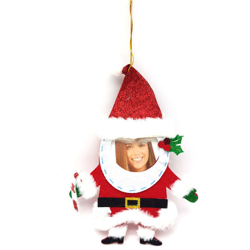 PurpleX Christmas Picture Santa Bauble