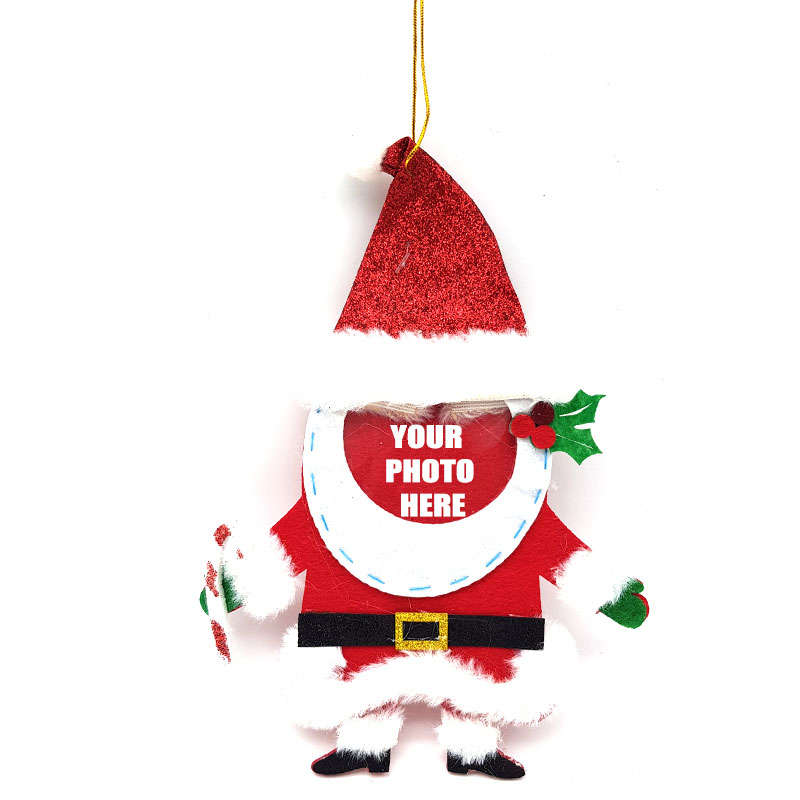 PurpleX Christmas Picture Santa Bauble