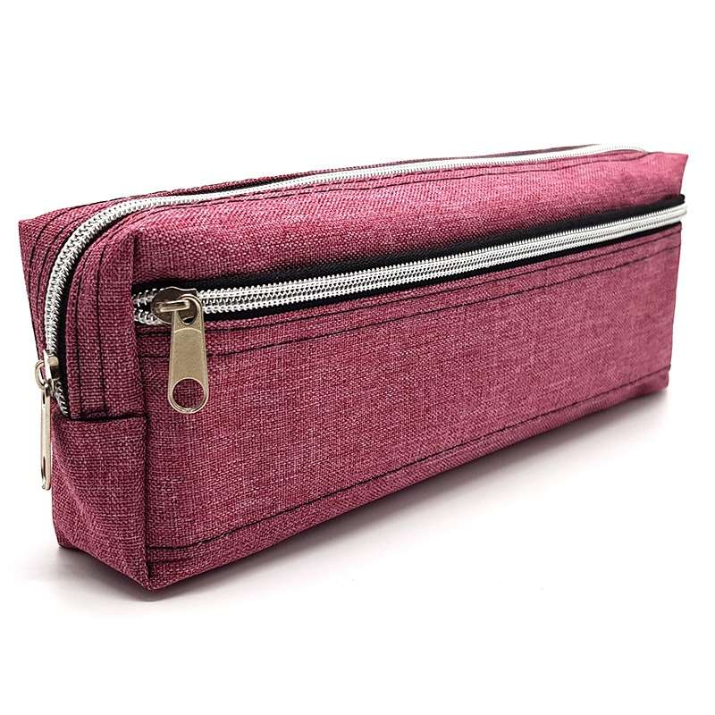 21cm Denim Look Pencil Case with Basic Stationery-8pc