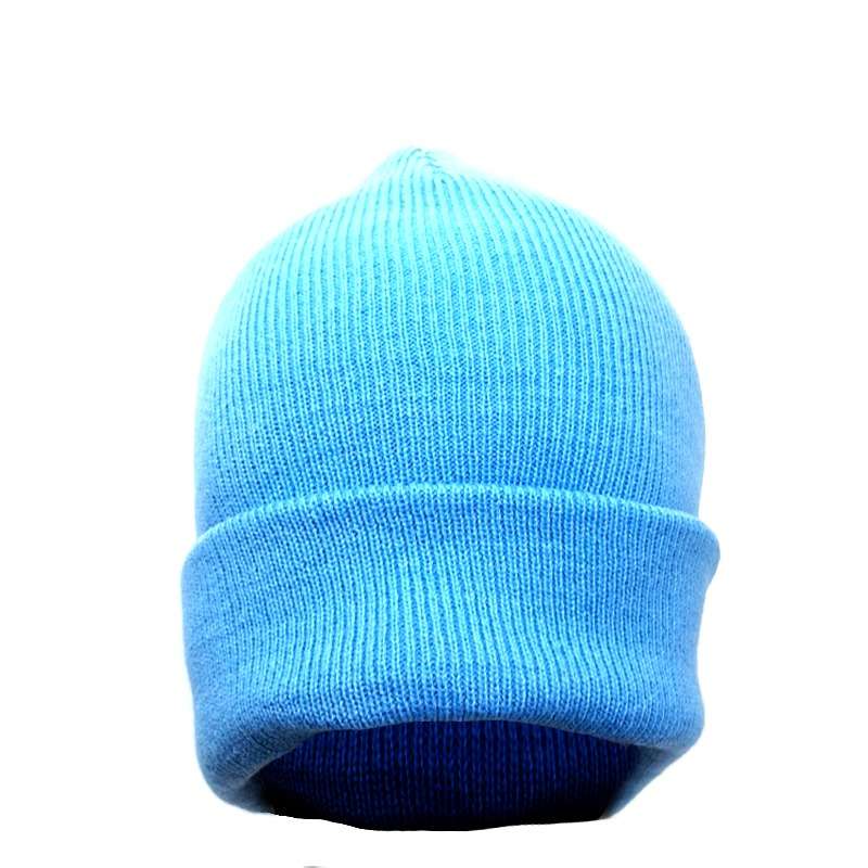 BUFFTEE Plain Blue Beanie Warm Winter Hat
