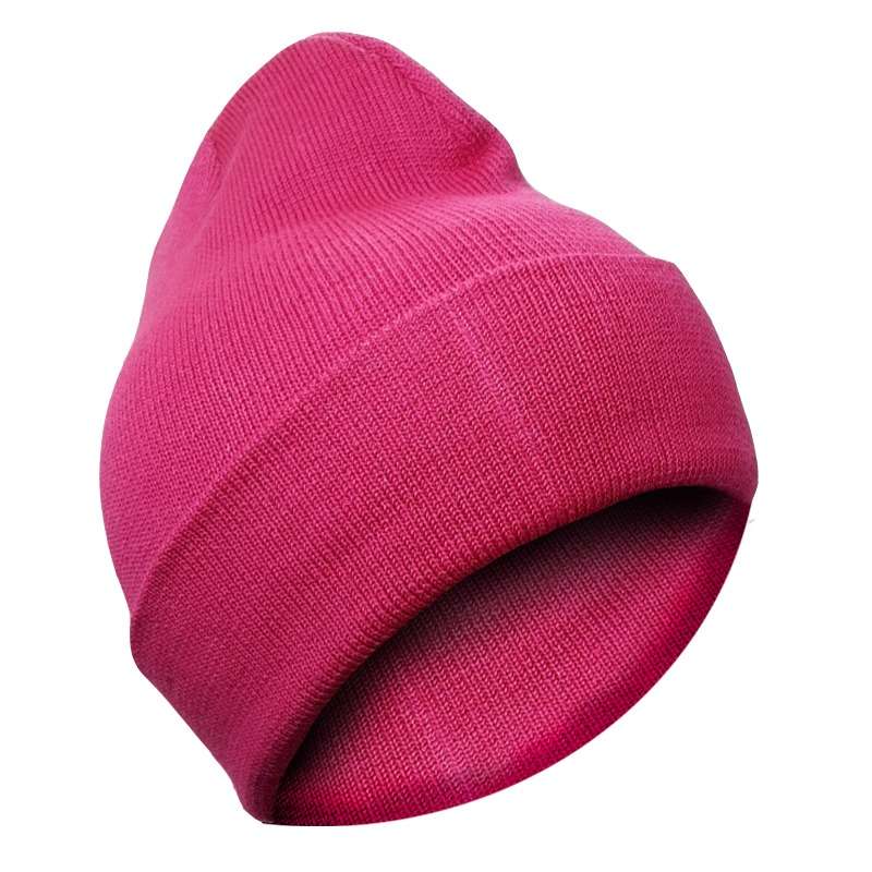 BUFFTEE Plain Pink Beanie Warm Winter Hat