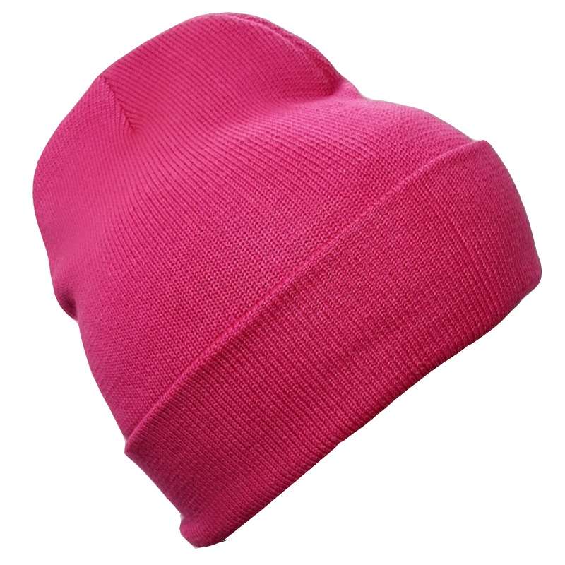 BUFFTEE Plain Pink Beanie Warm Winter Hat