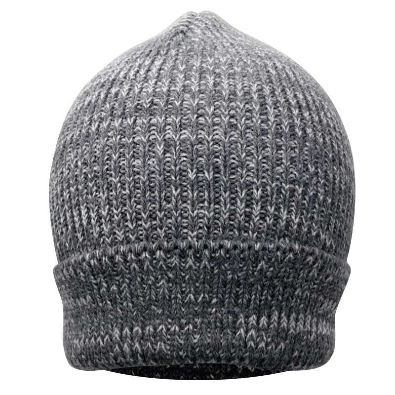 BUFFTEE Grey Mélange Beanie Warm Winter Hat