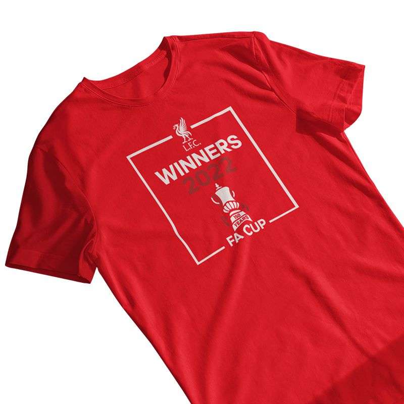 BUFFTEE Merseyside Red FA Cup Winners 2022 LFC FA Cup 150 Years T-Shirt