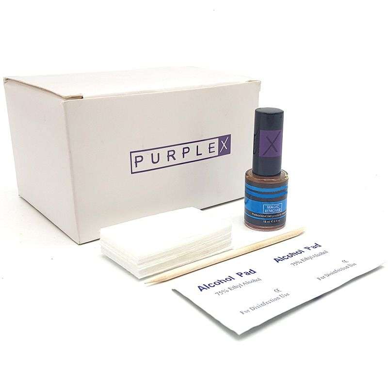 purpleX Magic Gel Nail Polish Remover 4 Piece Kit