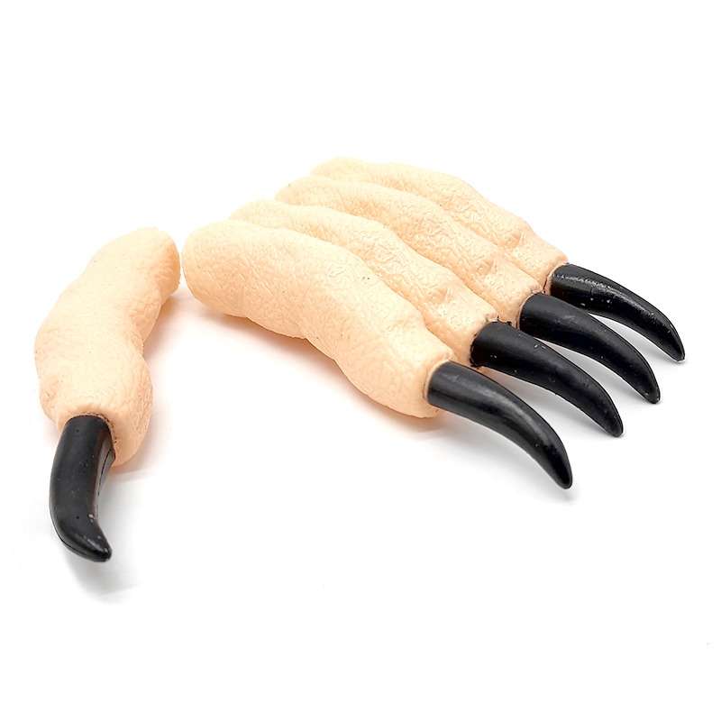 Halloween Witches Fingers -Scary Fake Claws-Black Nail Props
