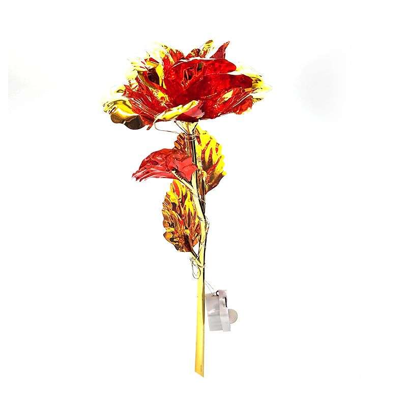 purpleX Valentines Day Light Up 24k Artificial Rose