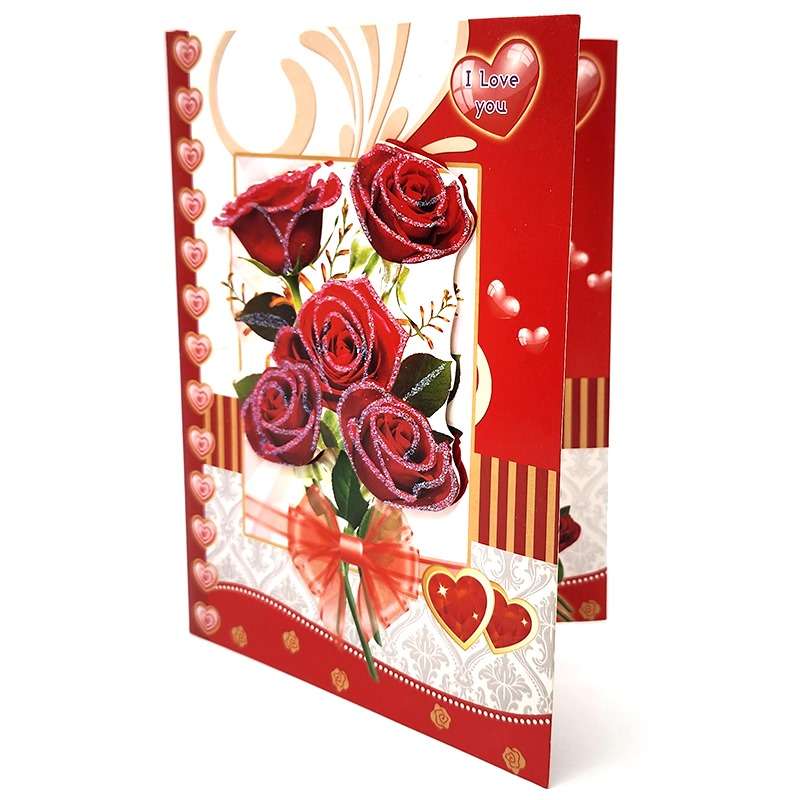 PurpleX Roses LED Musical Card - Happy Valentine's Day Card