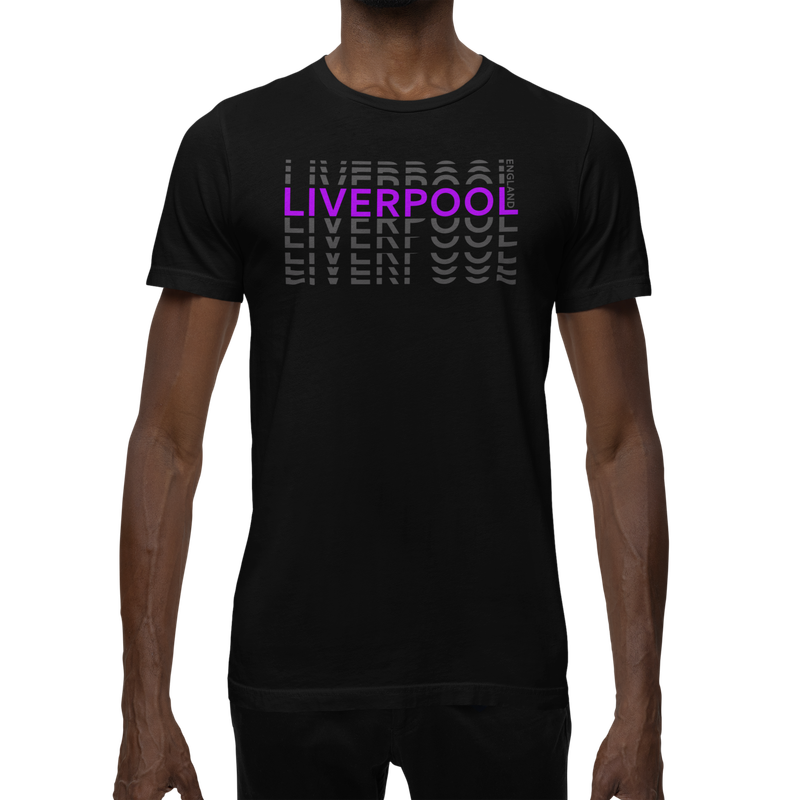 BUFFTEE Liverpool 3rd Jersey Style Supporters T-Shirt - Unisex Word Illusion