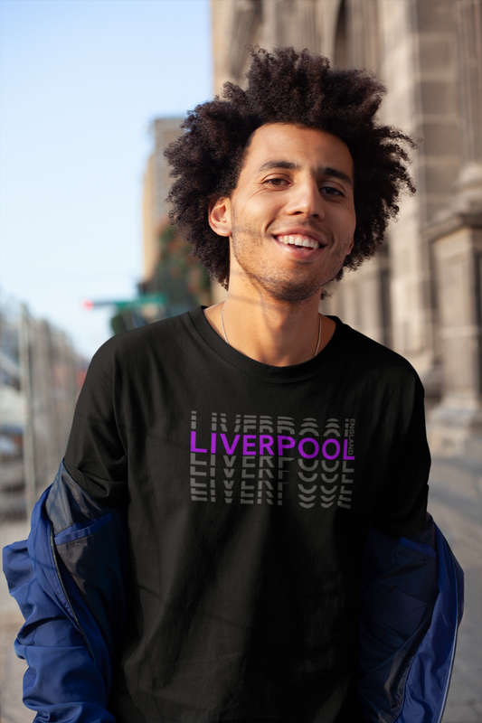 BUFFTEE Liverpool 3rd Jersey Style Supporters T-Shirt - Unisex Word Illusion