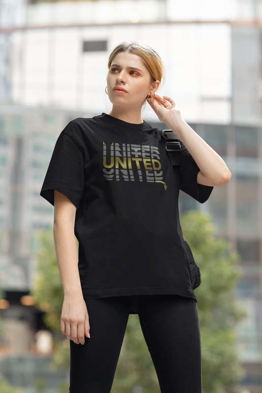 BUFFTEE United Away Jersey Style Supporters T-Shirt - Unisex Word Illusion