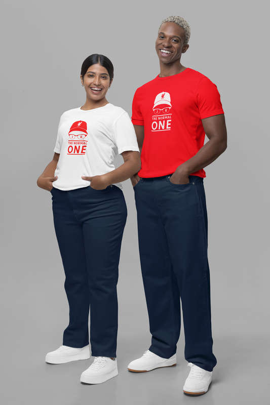 BUFFTEE Jürgen Klopp JK with The Normal 1 T-shirt - LFC Home Supporters Unisex Short Sleeve Tee