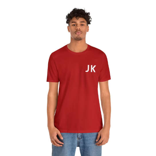 BUFFTEE Jürgen Klopp JK with The Normal 1 T-shirt - LFC Home Supporters Unisex Short Sleeve Tee-Red