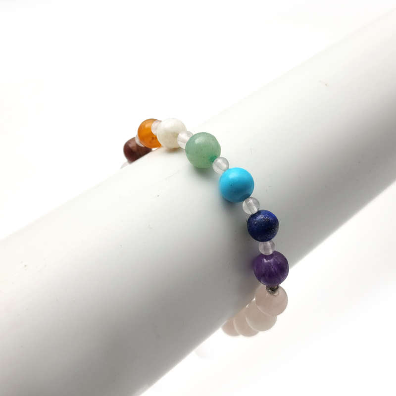 Evara 7 Chakras Healing Reiki Natural Stone Bracelet Earth Crystals