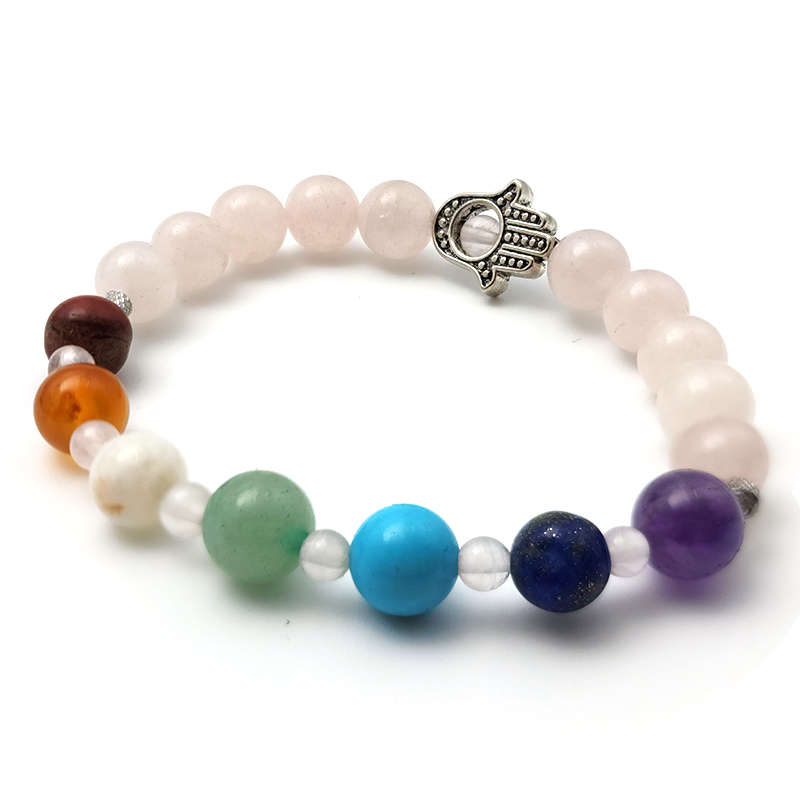 Evara 7 Chakras Healing Reiki Natural Stone Bracelet Earth Crystals