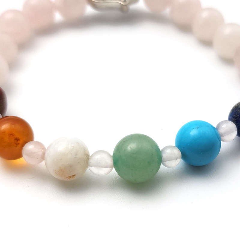 Evara 7 Chakras Healing Reiki Natural Stone Bracelet Earth Crystals