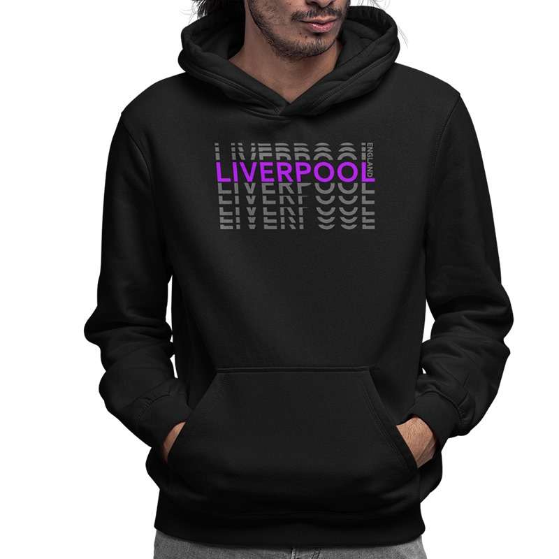 BUFFTEE Liverpool 3rd Jersey Word Illusion Supporters Hoodie Unisex