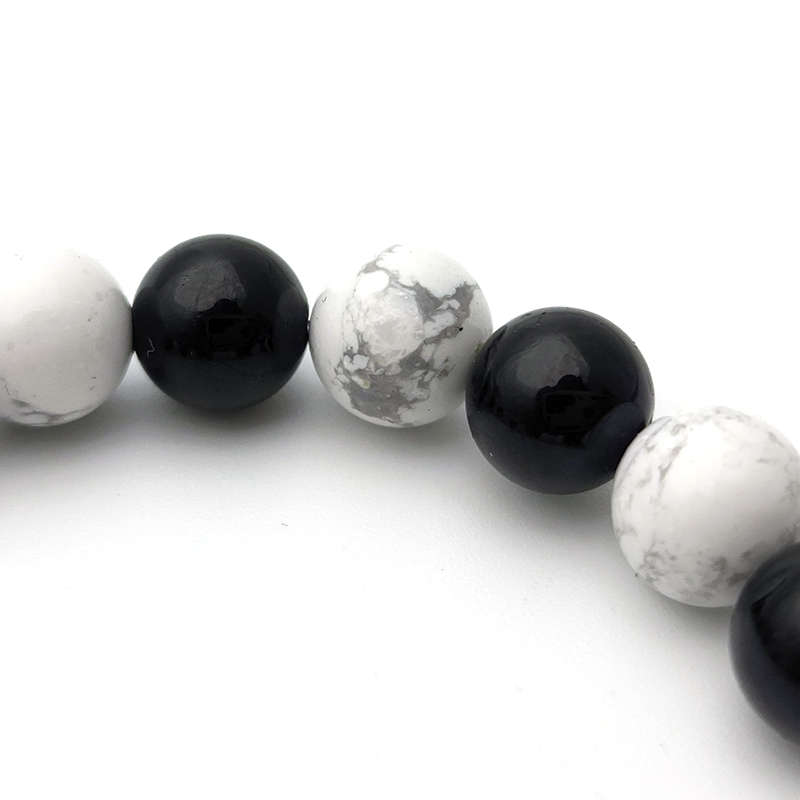 Evara Obsidian Howlite Natural Stone Bracelet Clairity Protection Crystal
