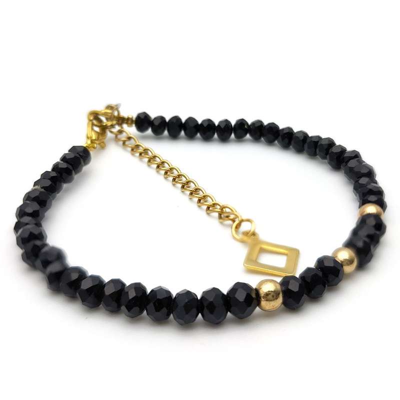 Evara Malocchio Black Tourmaline Necklace Bracelet &amp; Anklet Evileye Set