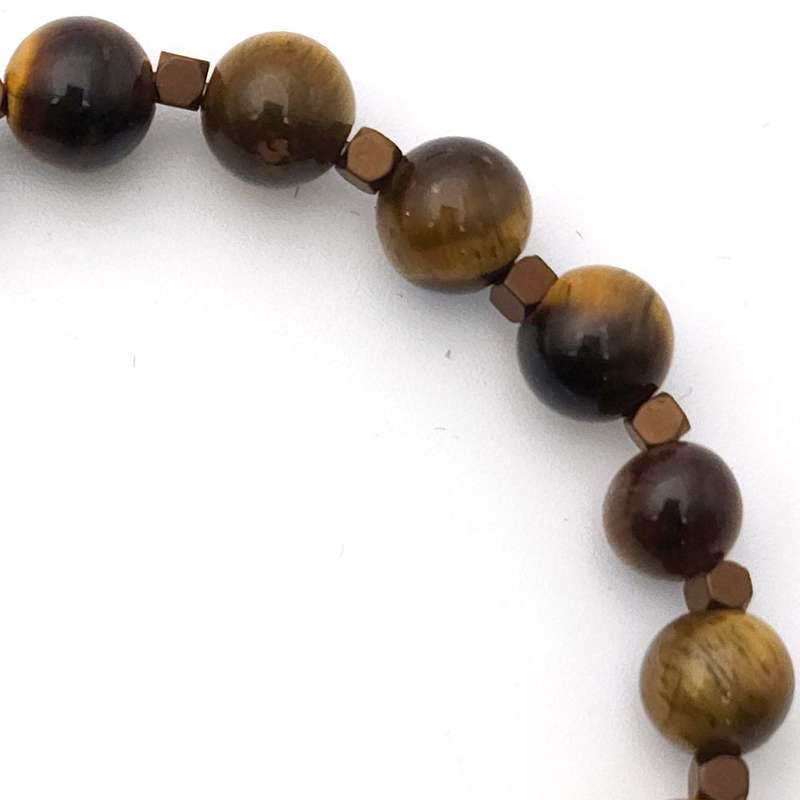 Evara Raksha Bandhan Pure Tigers Eye Natural Stone Rakhi 16cm Bracelet