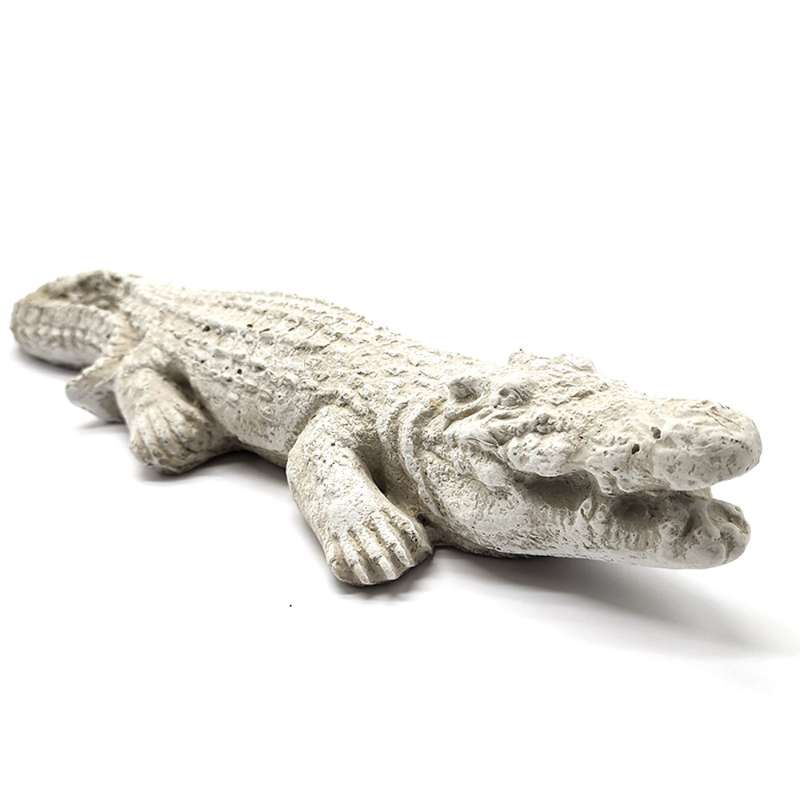 Palm Gardens Concrete Crocodile - Small Garden Statue Ornament