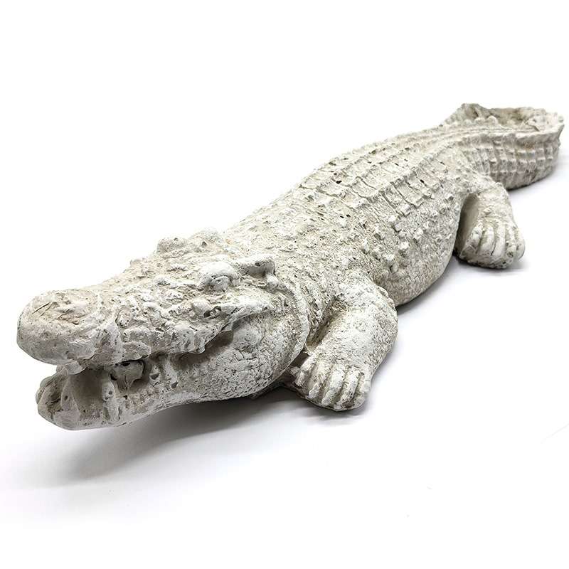 Palm Gardens Concrete Crocodile - Small Garden Statue Ornament
