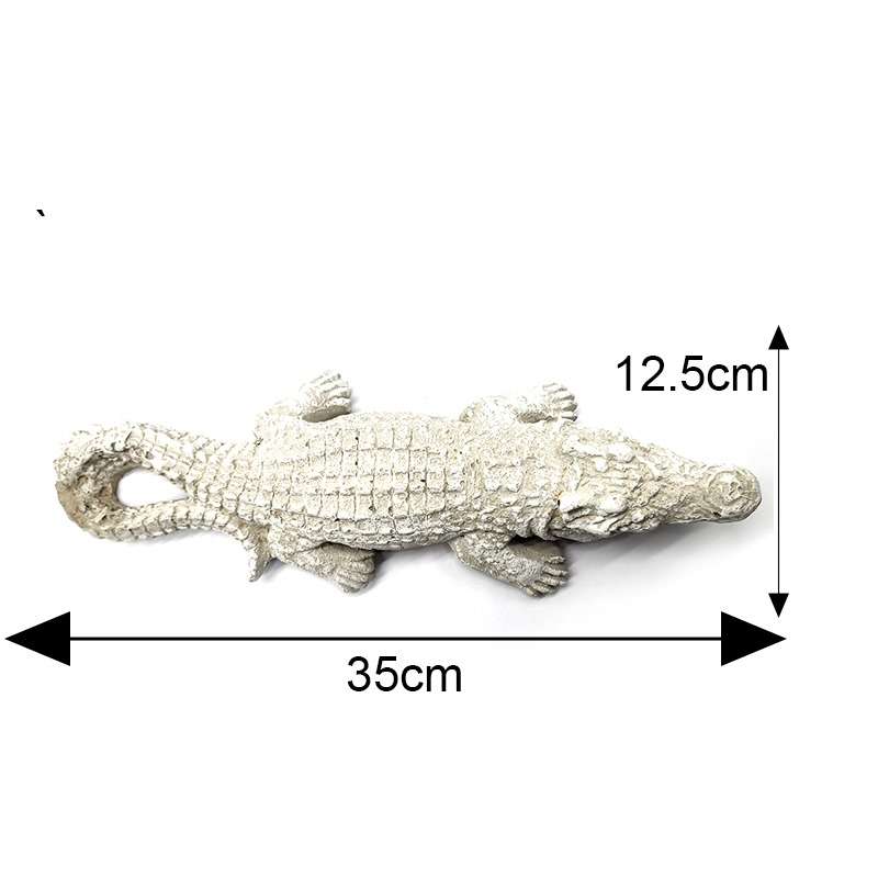 Palm Gardens Concrete Crocodile - Small Garden Statue Ornament
