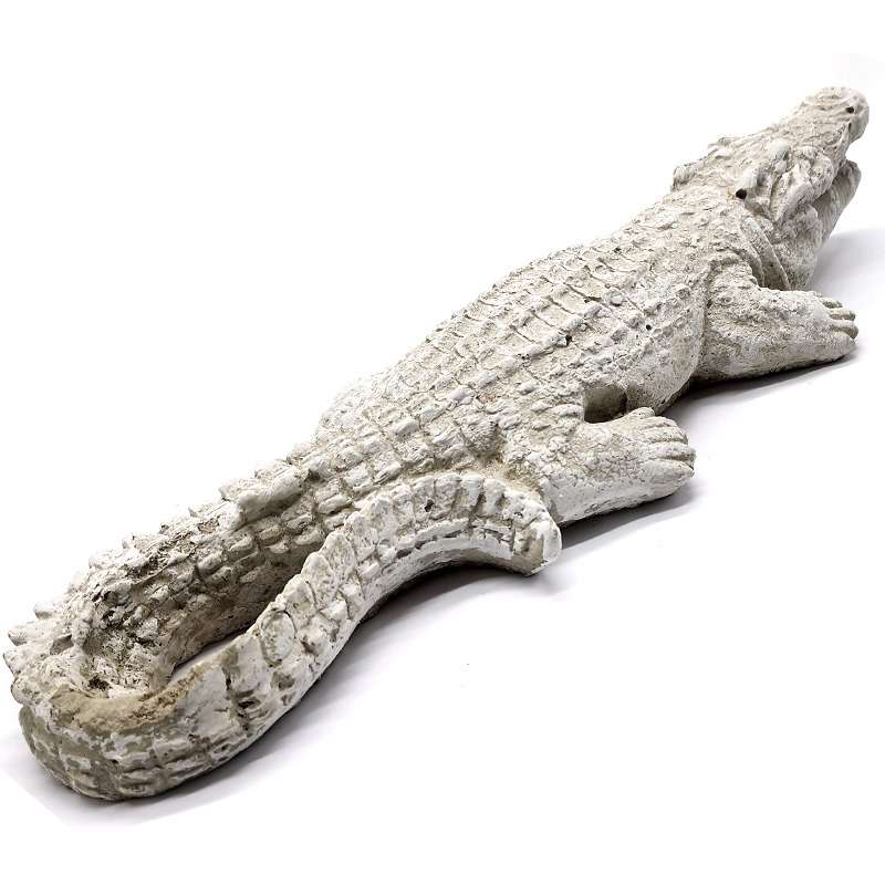 Palm Gardens Concrete Crocodile - Small Garden Statue Ornament