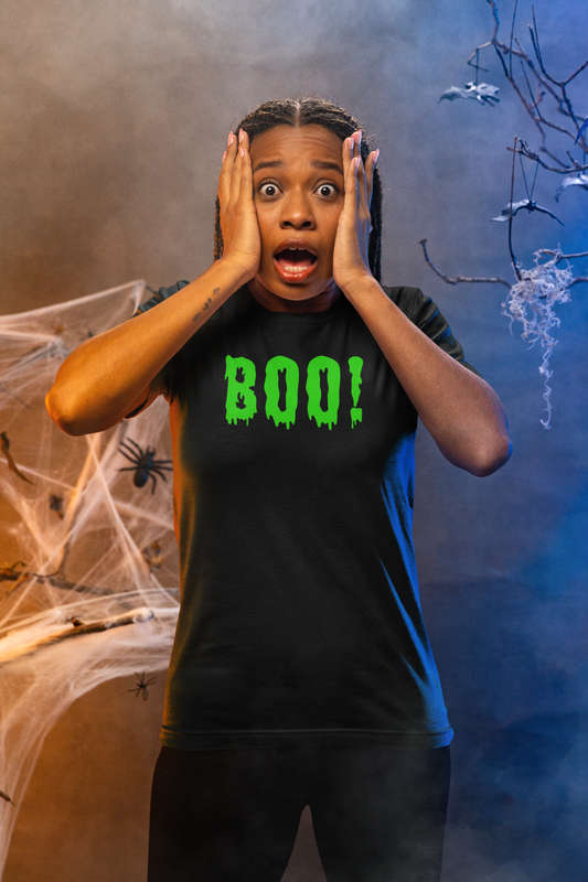BUFFTEE Halloween Glow in the dark BOO! Unisex T-shirt