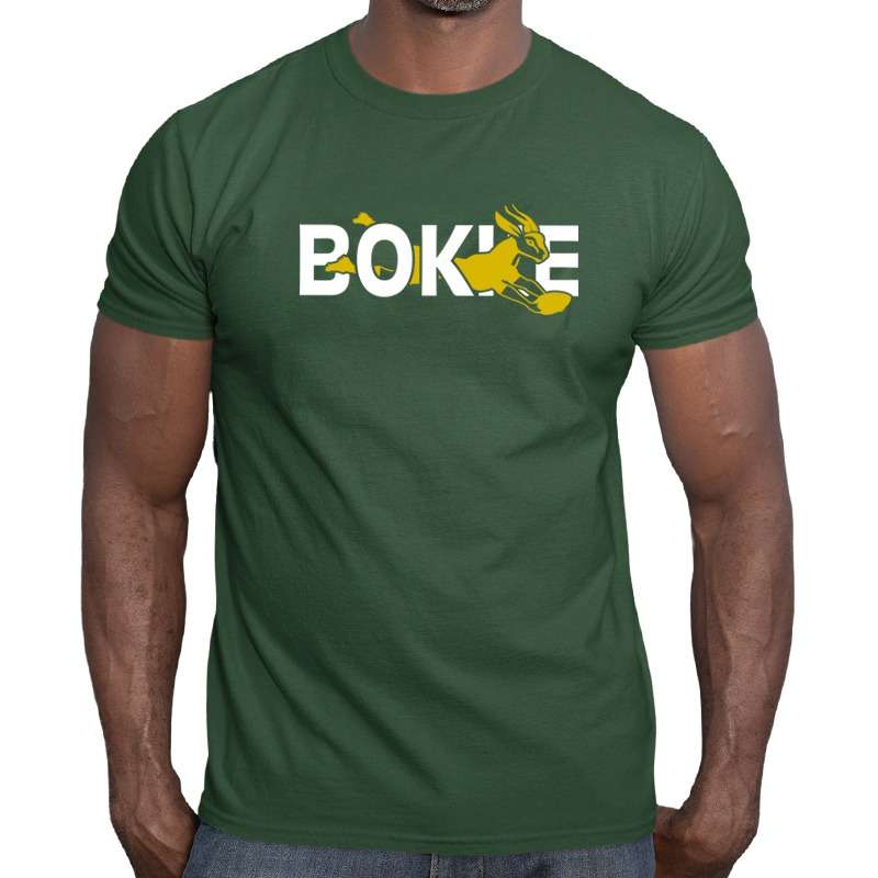 Bufftee Bokke South African Rugby Fans T-Shirt Home Jersey Style Tee