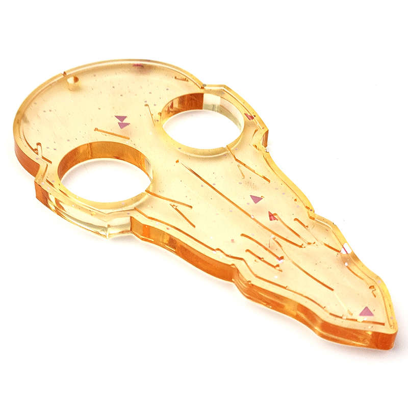 pX BoneBlade Resin Keyring Attachment Skeleton Glitter Keychain Accessory