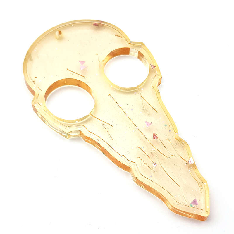 pX BoneBlade Resin Keyring Attachment Skeleton Glitter Keychain Accessory