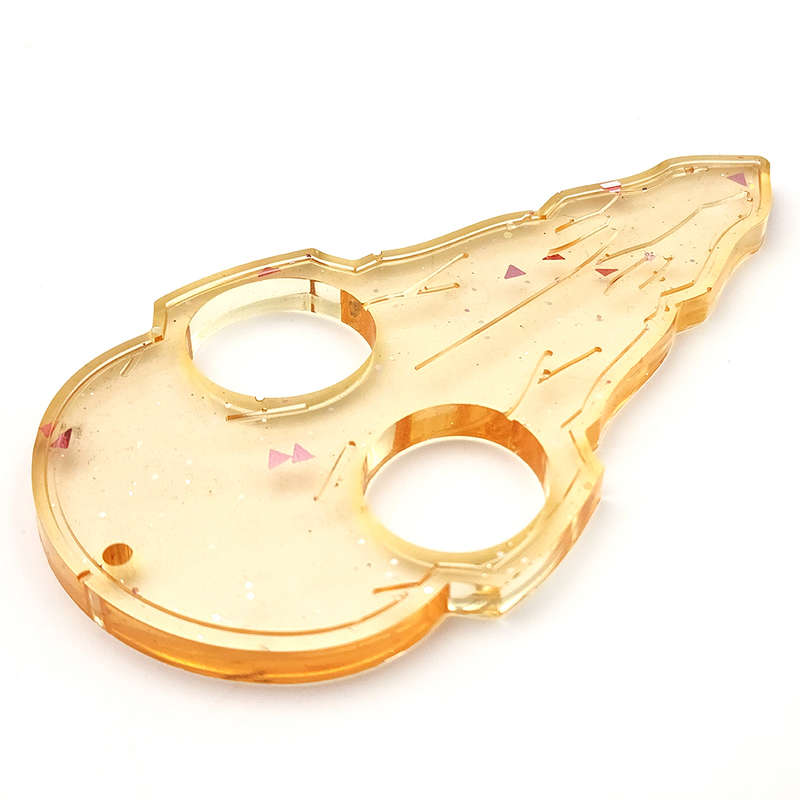 pX BoneBlade Resin Keyring Attachment Skeleton Glitter Keychain Accessory