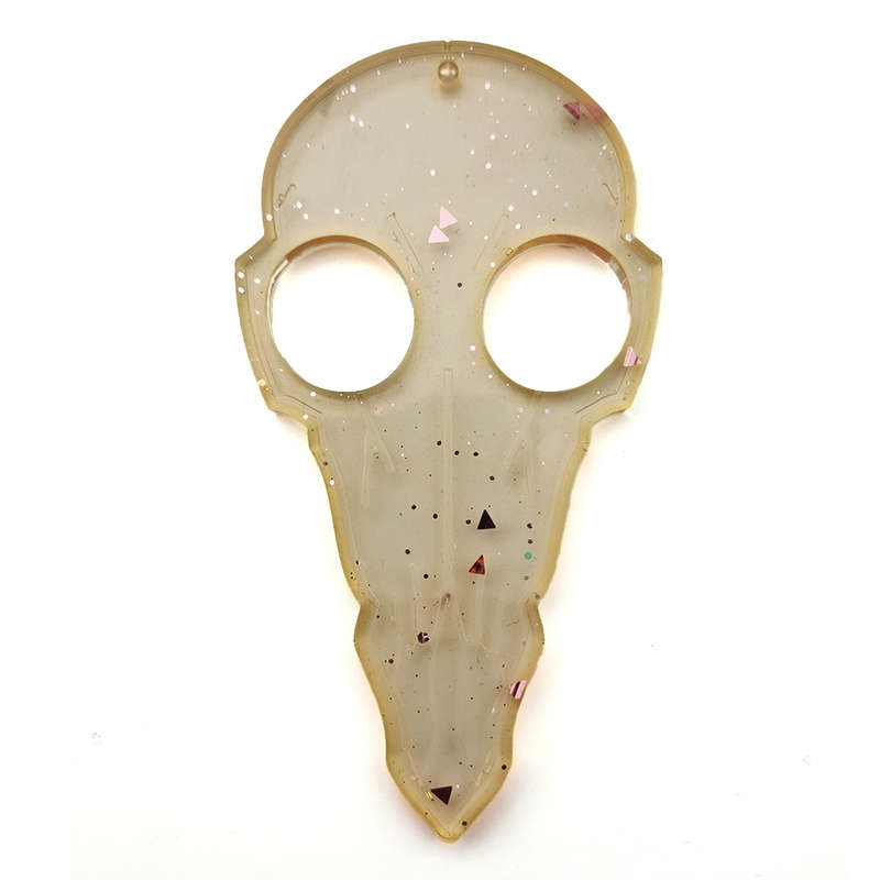 pX BoneBlade Resin Keyring Attachment Skeleton Glitter Keychain Accessory