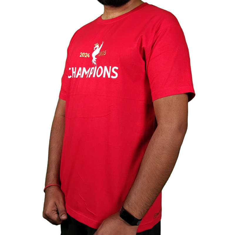 Bufftee League Champions 2024-2025 Liver-Bird Home Supporter Jersey Style T-shirt