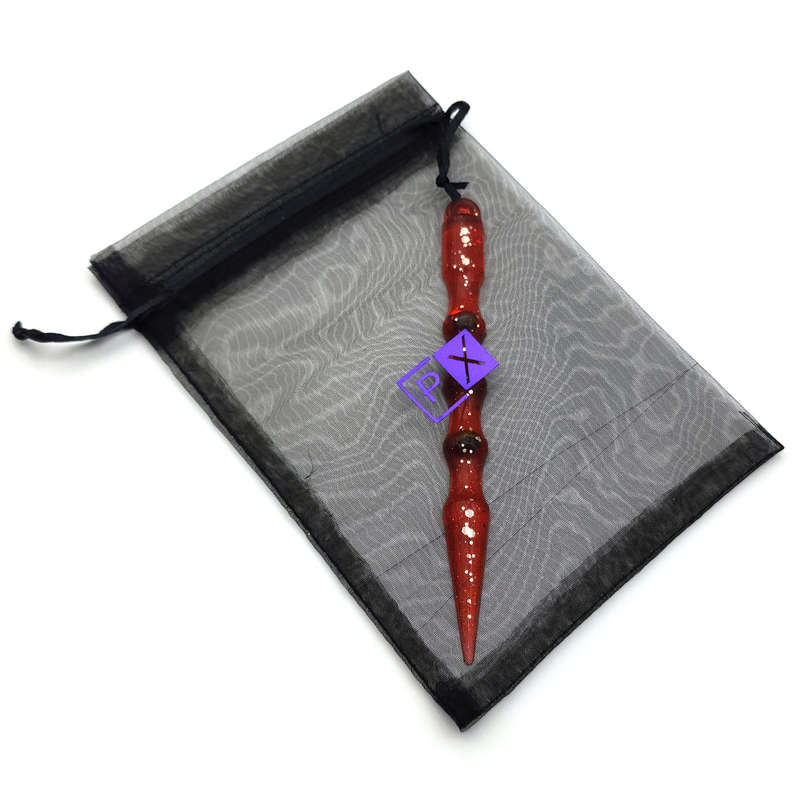 pX Tigers Eye &amp; Jade Protection Dagger-Scarlett Resin Kubaton Style Keychain Accessory