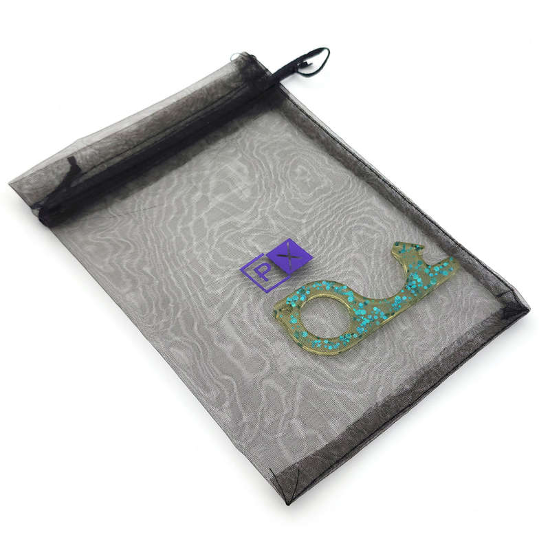 pX Touch-Free Door Handle &amp; Opener Resin Mould Keyring Attachment Teal Glitter Hygiene Tool