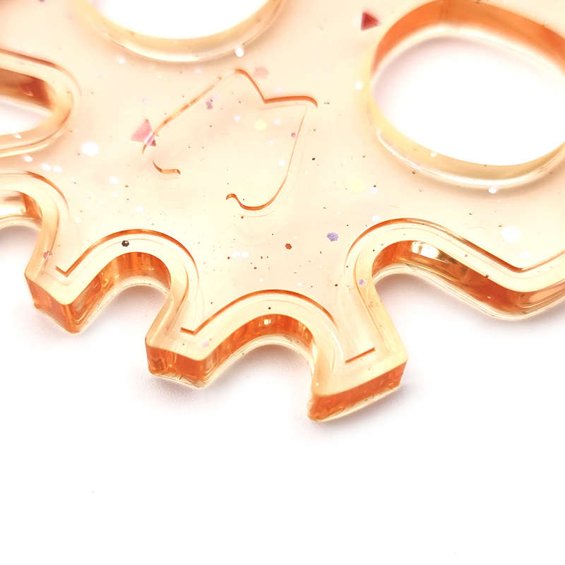 pX Skull Knuckle Duster Resin Mould KeyringSpeckle Glitter Keychain Accessory